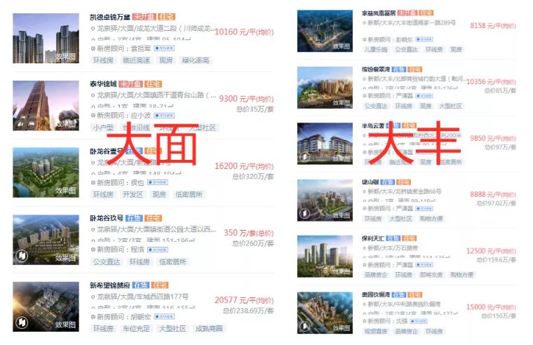 二手房大面积好还是小面积好,成都大丰二手房多少钱一平米