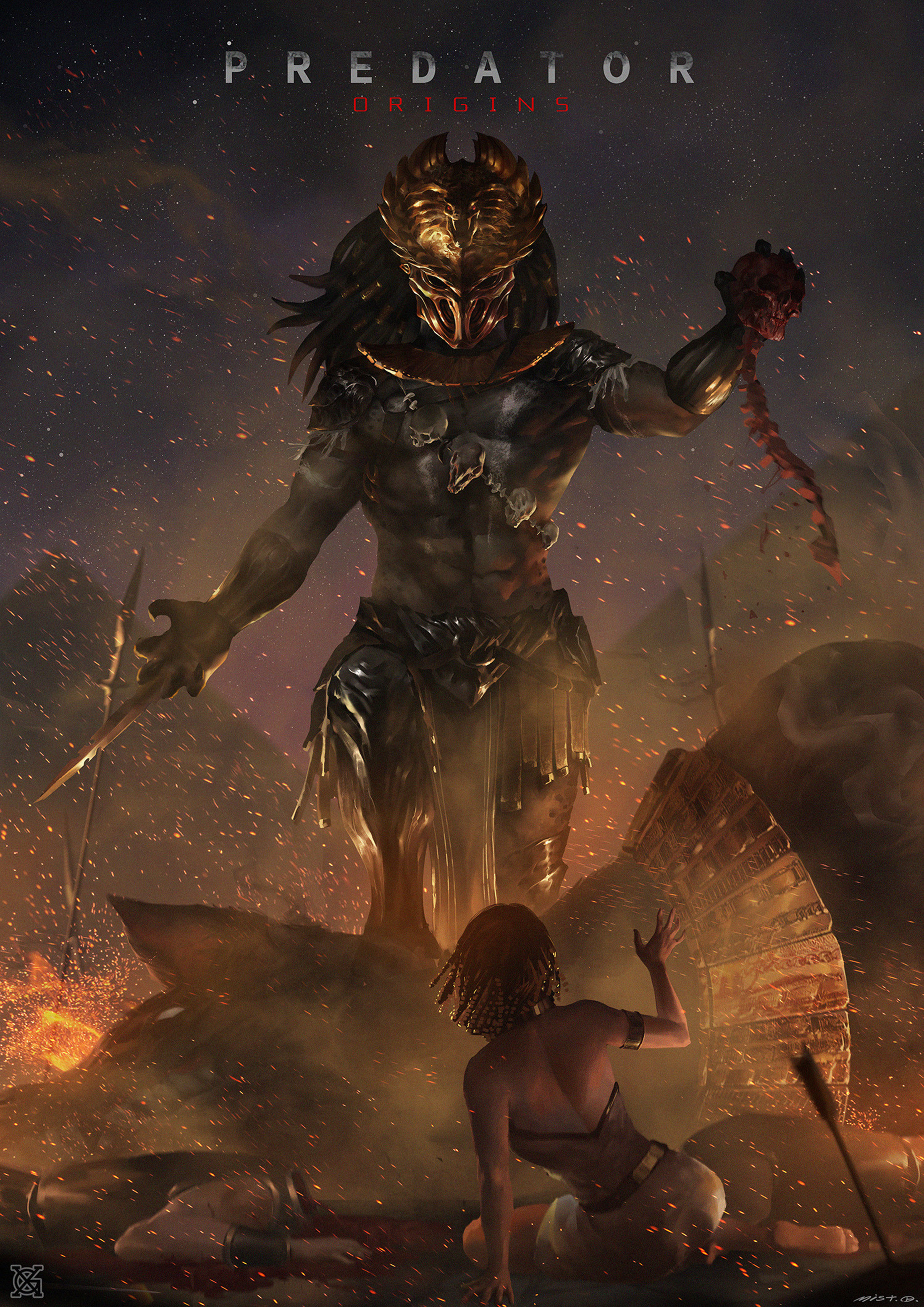 异形的宿敌铁血战士,异形大战铁血战士原画