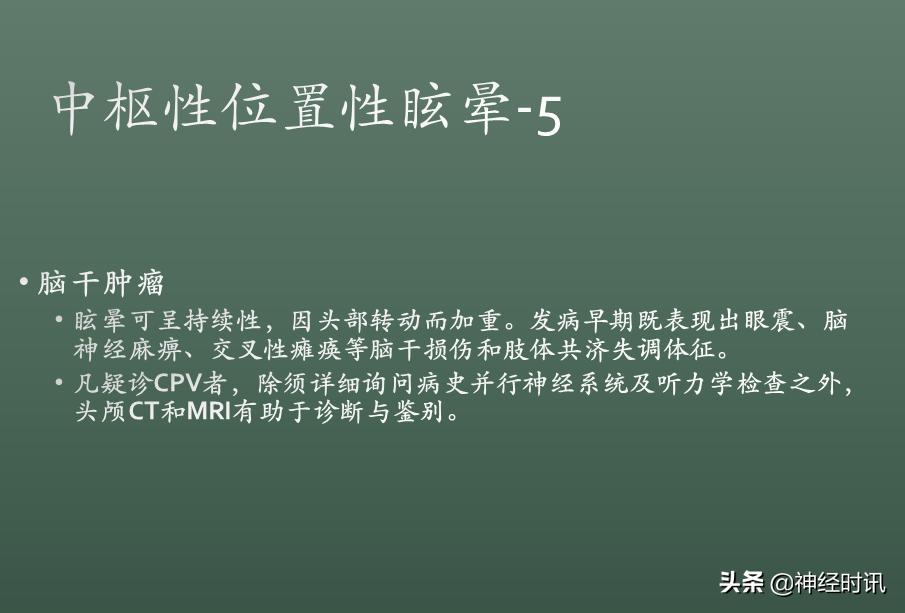 良性位置性眩晕诊断和治疗指南,良性阵发性位置性眩晕的诊断标准