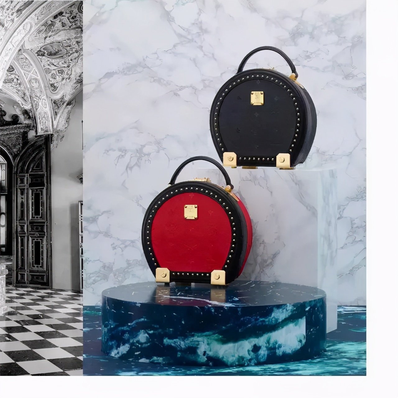 mcm背包哪款实用,mcm背包红色布艺