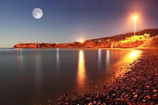 辽宁网红海滩,辽宁海滩全景图