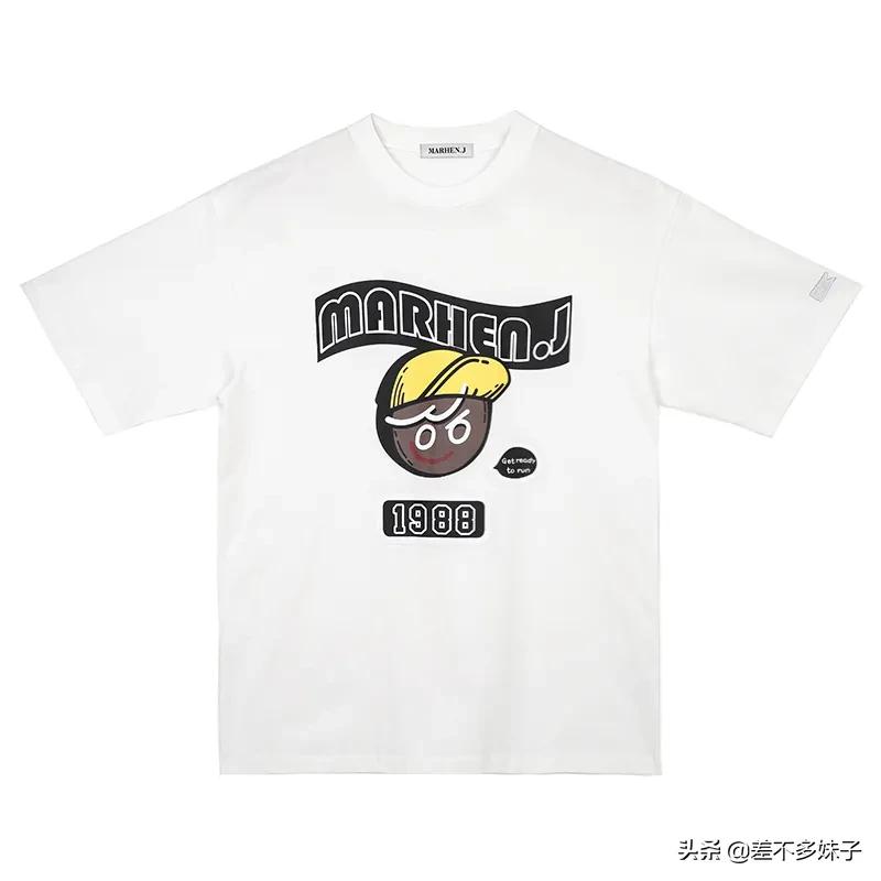 简约夏季宽松t恤ins潮牌,夏款韩系潮牌印花宽松大版t恤