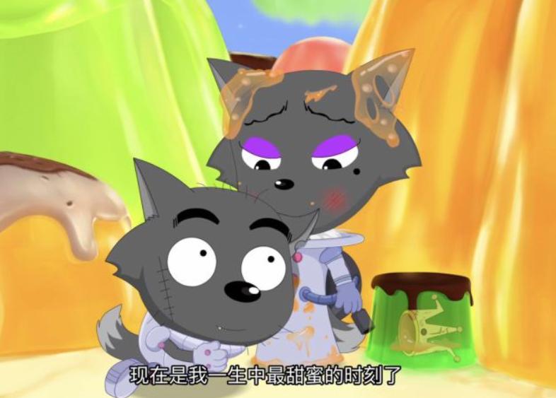 喜羊羊与灰太狼：小白狼号称“抓羊高手”，芯太狼看后表示不服