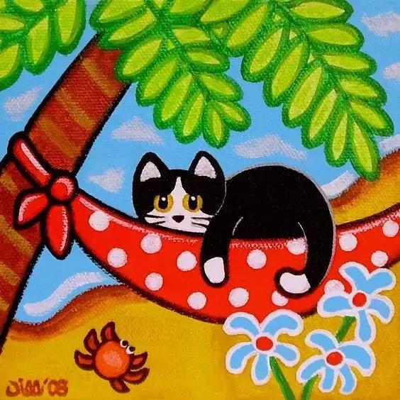 范画,动物创意水粉画教师范画8-10岁