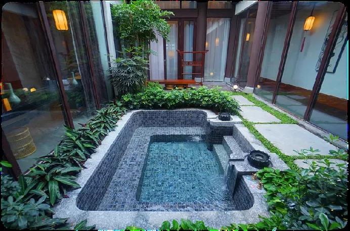 惠州宝藏级的度假村，水墨宋朝园林，乘船入住，瀑布，稻田，泳池