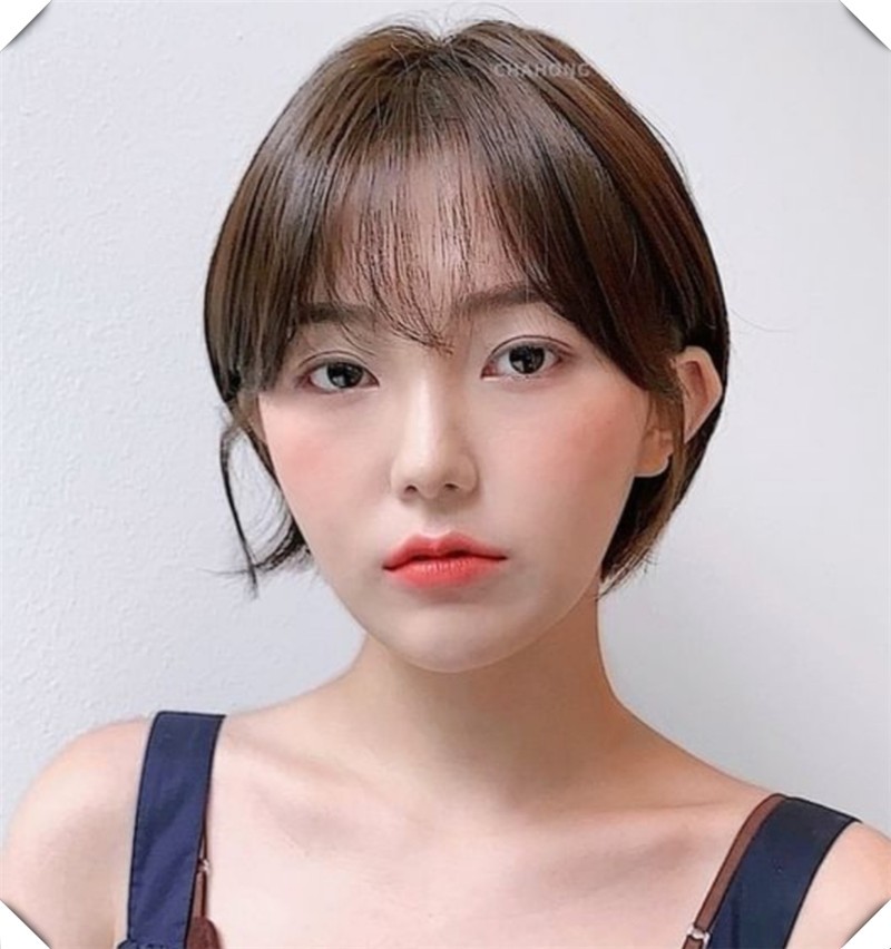 适合尖下巴的发型图片欣赏,下巴短适合什么样的发型图片欣赏