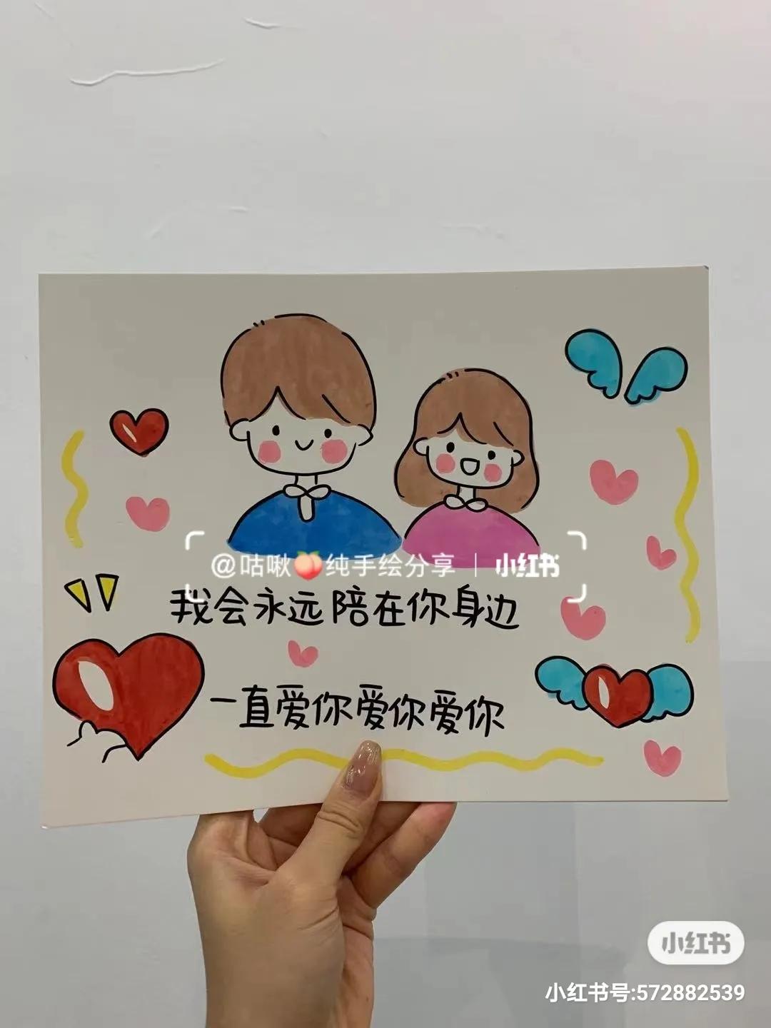 感动男朋友生日卡片手绘,感动哭男朋友的生日礼物手绘