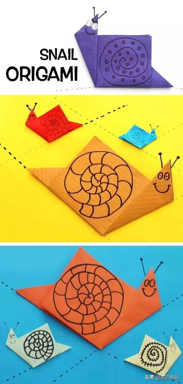 亲子手工制作幼儿园蜗牛,亲子创意手工大全蜗牛