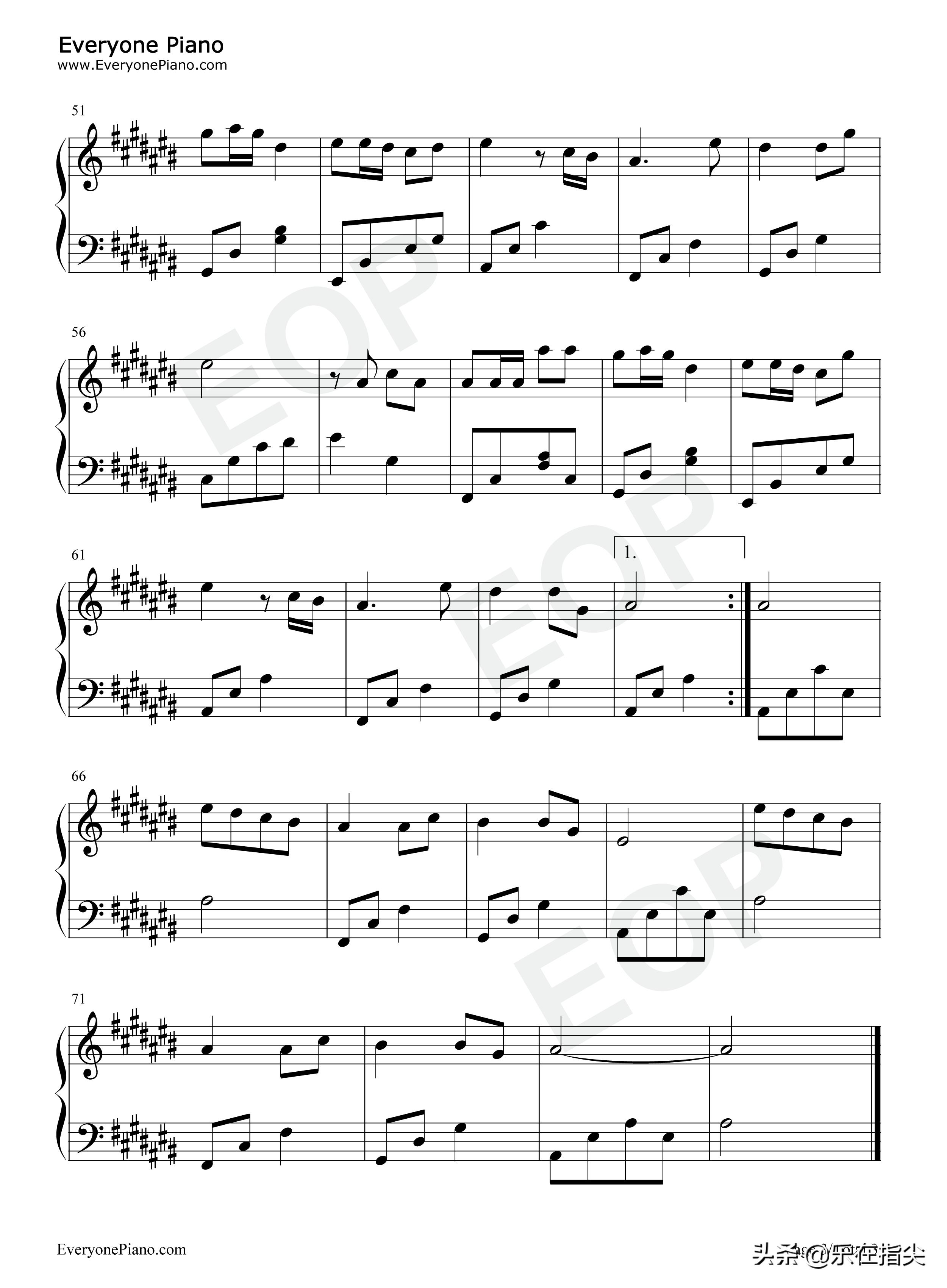 百花香钢琴简谱五线谱,百花香电脑版简谱