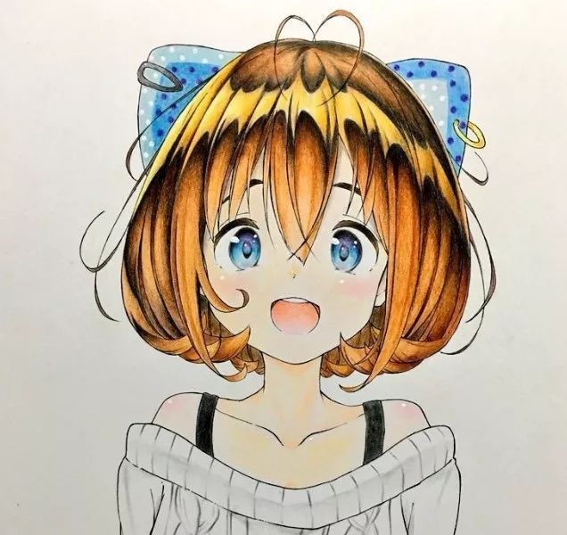 失明女孩铅笔画,保护视力守护心灵素描画