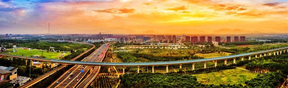 北京房山长阳商圈夜景航拍,北京市房山区航拍夜景