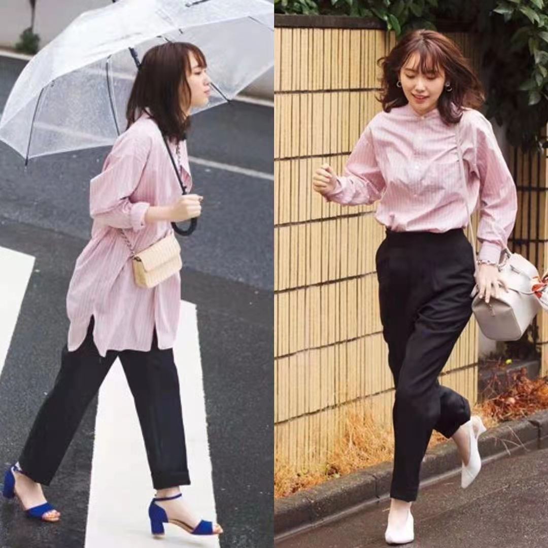 粉色慵懒风上衣搭配,粉色短上衣甜美风穿搭