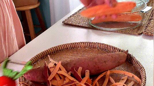 菊子炸土豆,香脆油炸红薯条