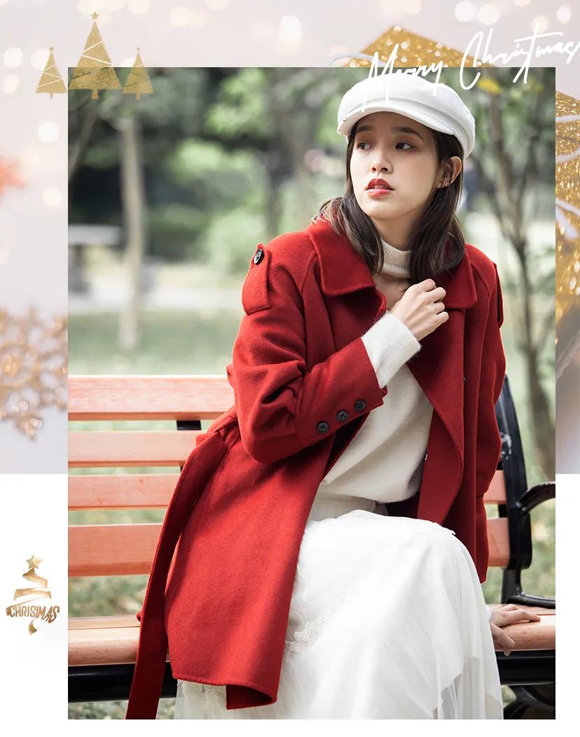 红大衣+绿卫衣=绝美！今年冬天照着穿，显瘦又有气质