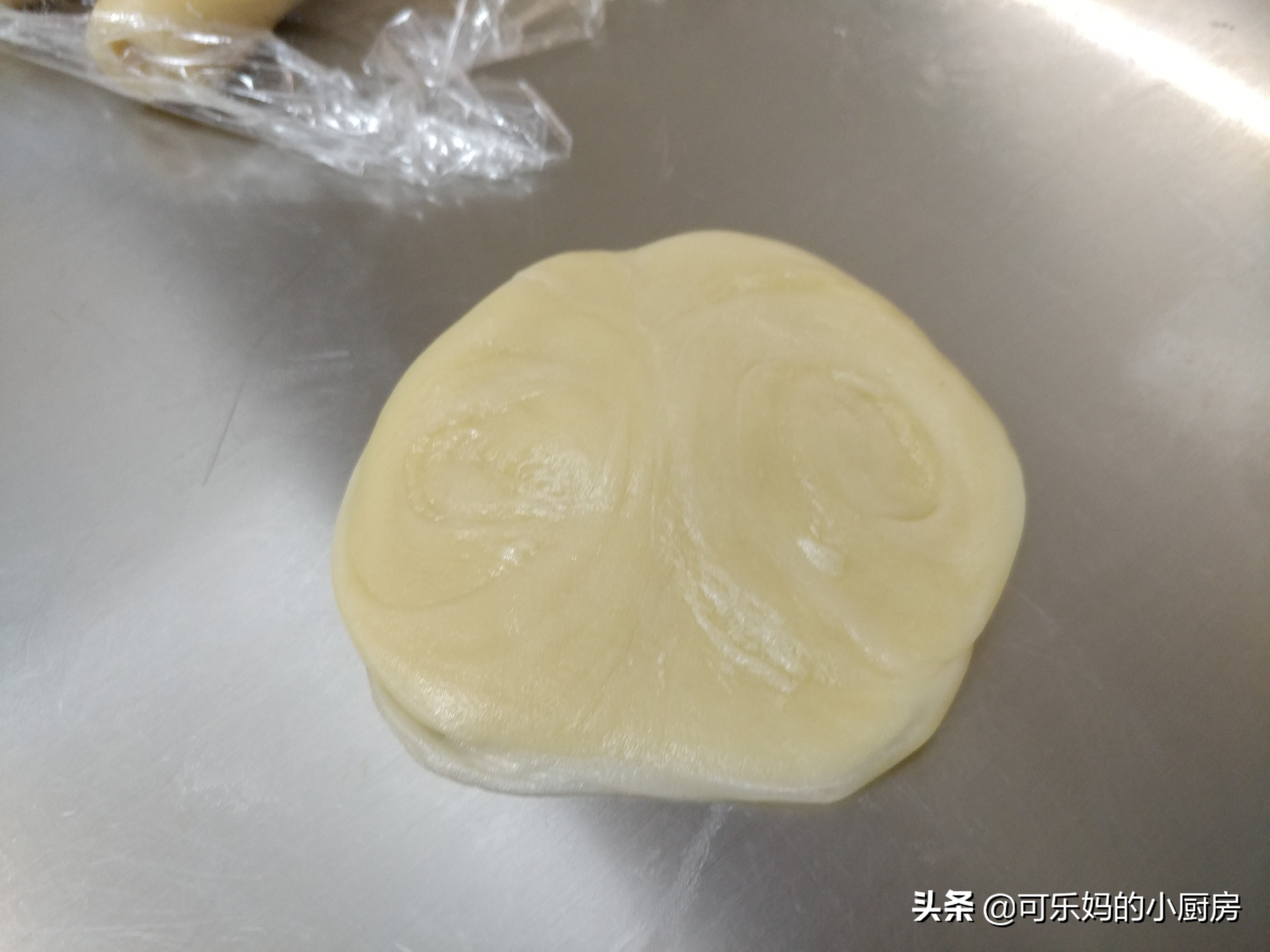 千层中式酥皮点心制作视频,蛋挞皮做绿豆酥饼