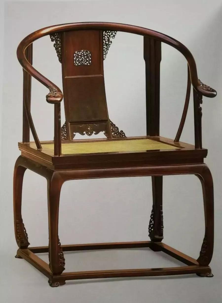 小叶紫檀如意云纹圈椅,小叶紫檀皇宫圈椅