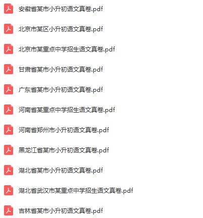 名师整理|2020年小升初语文全国名校真题卷+复习卷（附答案）