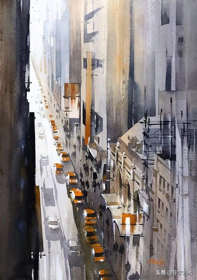 水彩意境图片欣赏,水彩颜色丰富