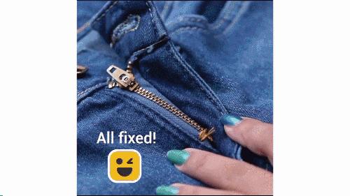 用塑料吸管修复衣服拉链,用吸管就可以修复拉链