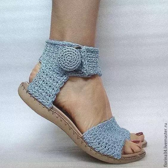钩织婴儿凉鞋的钩法,100种夏凉鞋的钩织教程