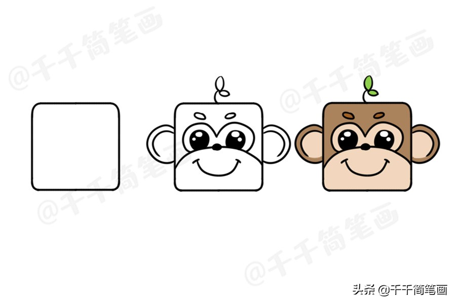简笔画动物老虎简单,100种可爱动物简笔画熊猫