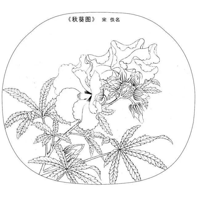 工笔白描底稿高清大图,宋人工笔画白描图片