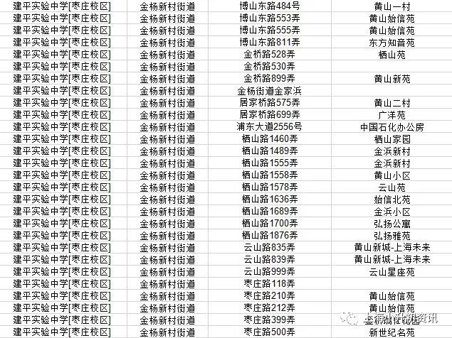 浦东公办初中五虎将,上海浦东建平中学对口学区