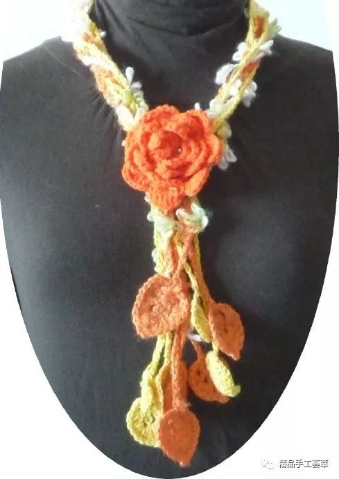 钩针毛衣链教程,手工编织毛衣链款式图