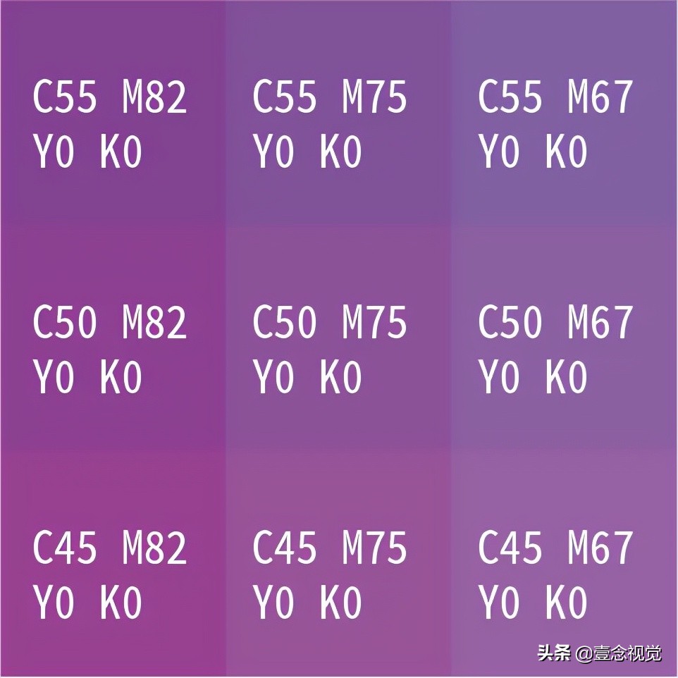 印刷防坑指南一览表,标准四色印刷配色手册怎么看懂