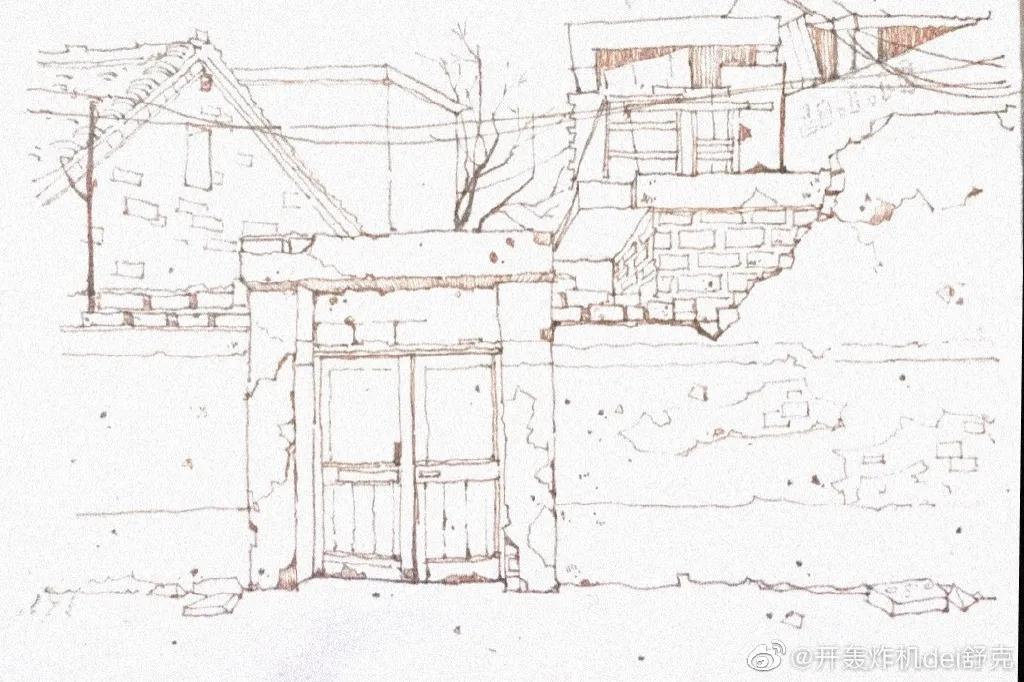 意境钢笔水彩画步骤,钢笔水彩画临摹简单入门