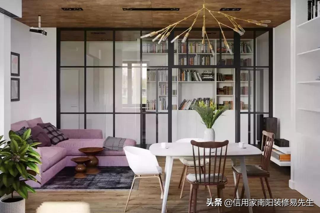 108平横厅客厅餐厅一体装修实景图,48种客餐厅设计总有一款适合你