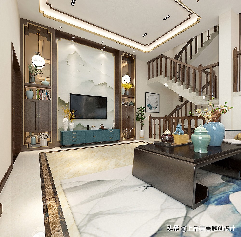 350平米别墅，看多了花里胡哨的风格，最后觉得还是中式最好看