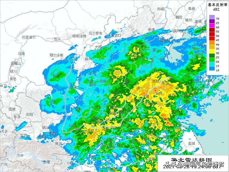 实时华北雷达图,雷达图的台风什么样