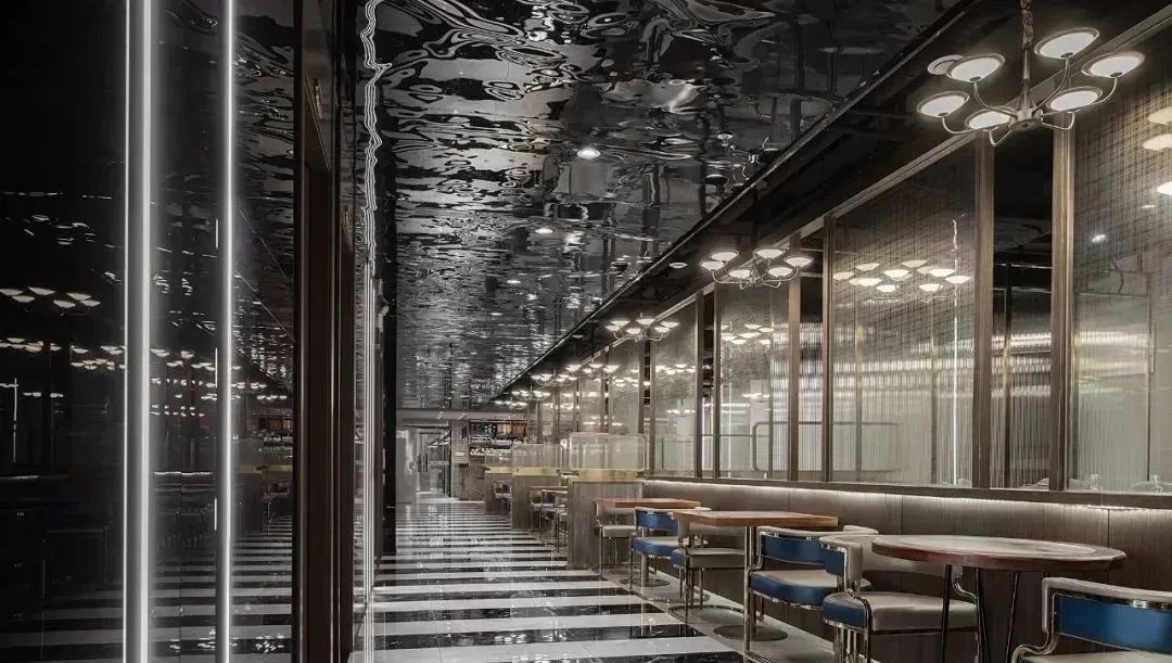 小户型奶油风客餐厅设计,咖啡餐厅设计效果图