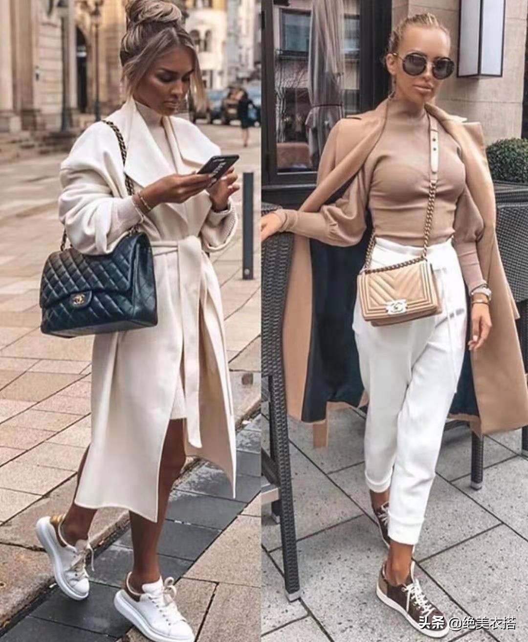 双面羊绒大衣极简轻奢风早秋穿搭,黑色羊绒大衣中长款外套穿搭