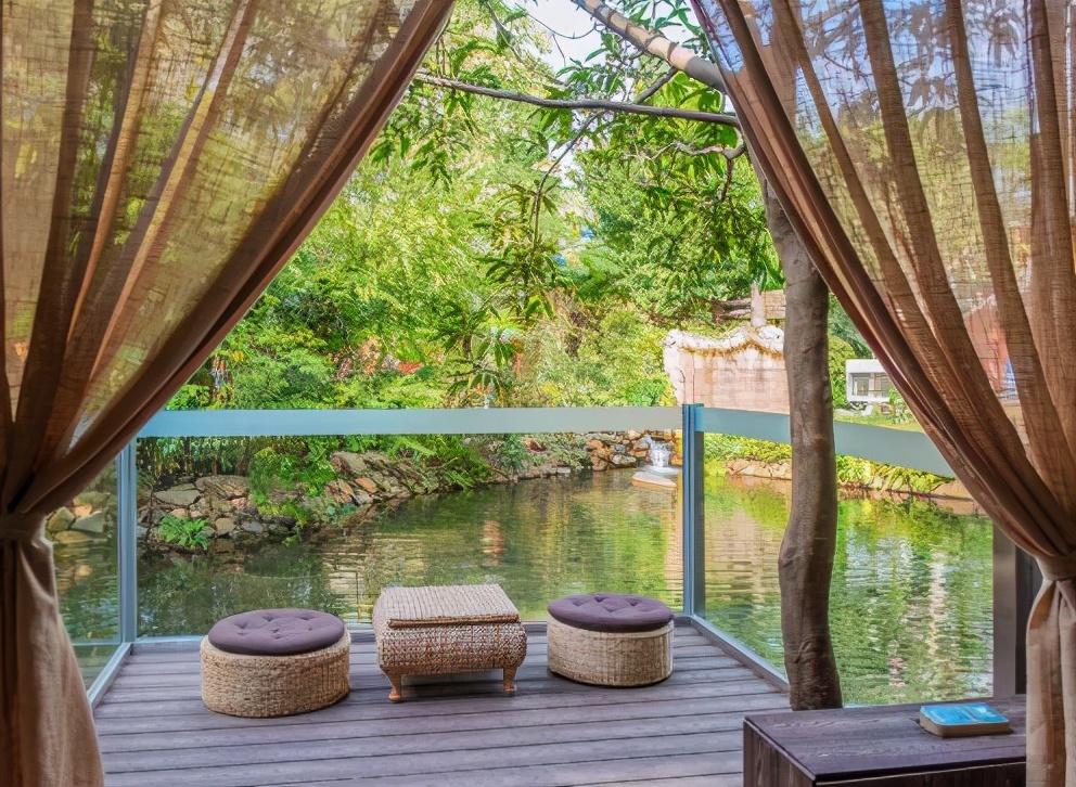 藏在河源爱心岛上的温泉民宿，巴厘岛风情小别墅，私家泡池，惊艳