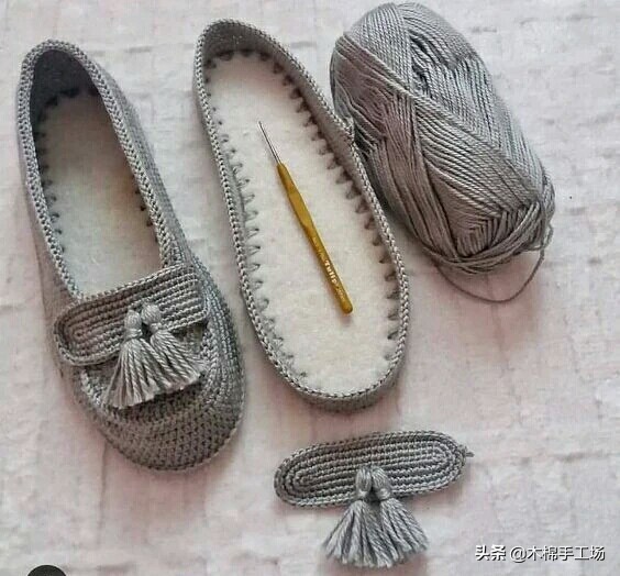 春天来了给自己添一双好鞋吧,春夏鞋子钩单鞋简单钩法