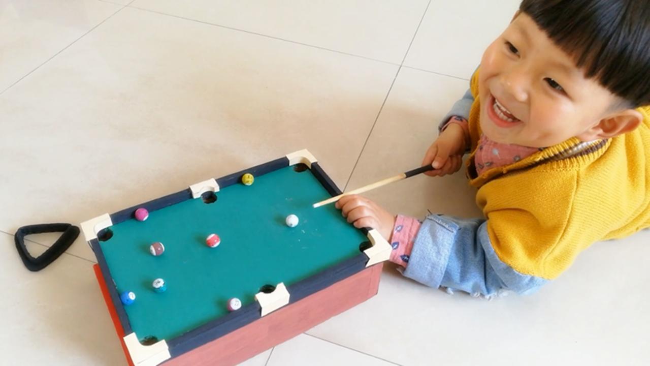 手工自制台球练习桌,手工打造一台台球桌