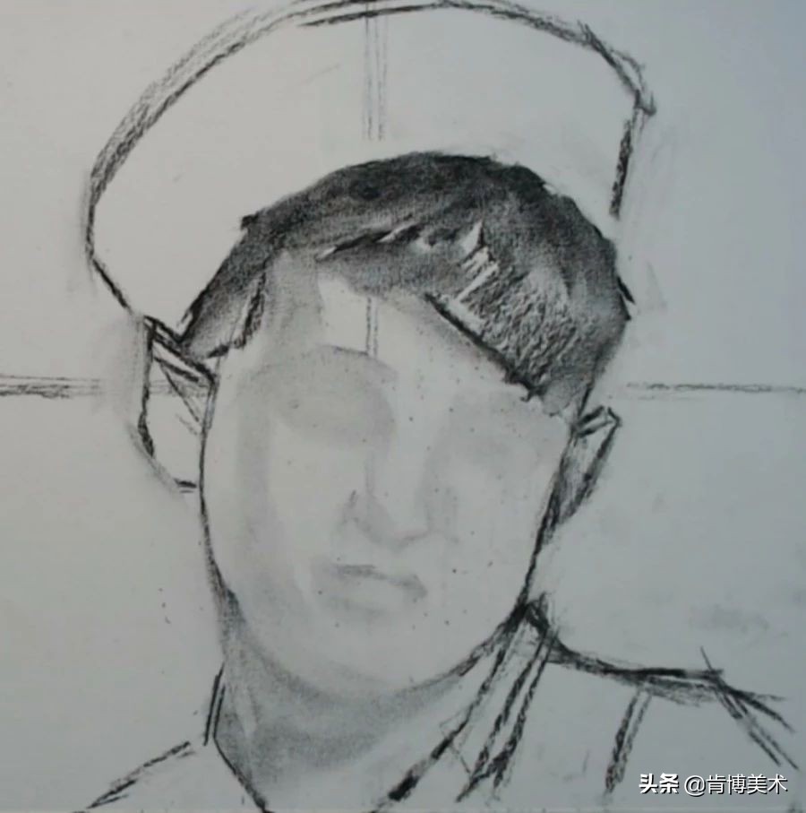 戴着眼镜的小男孩素描画,3-6岁儿童简单绘画100幅素描