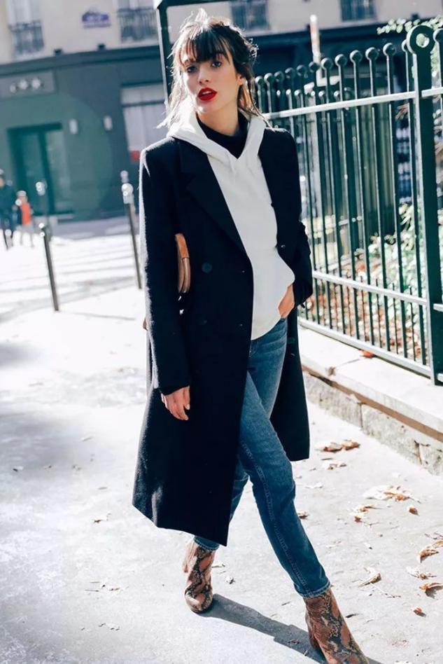 为什么你穿“黑色”的大衣显老气？原一是靴子，原二是内搭