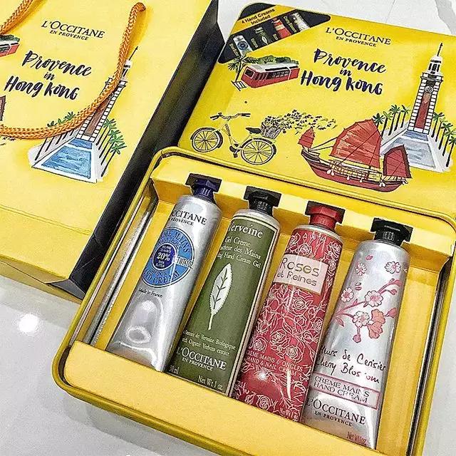 香格里拉酒店用的欧舒丹礼盒,四季护手霜套装