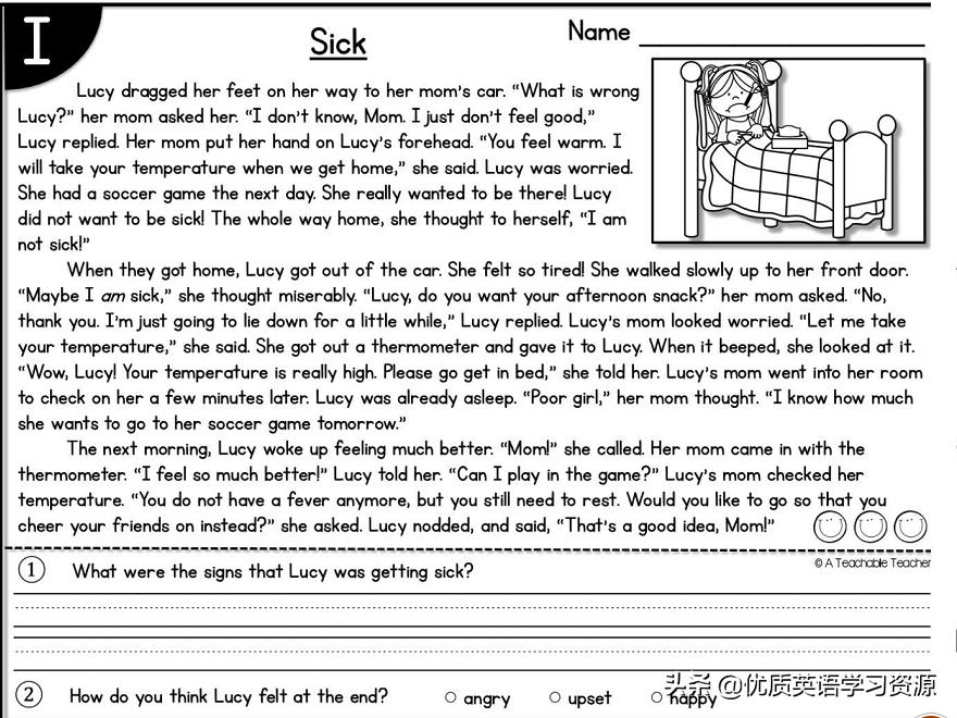 sick英语,英语原版阅读reading