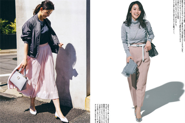 灰色和粉色是不是完美搭配,粉色搭配灰色满满的高级感