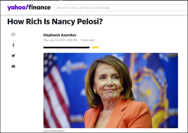 “佩洛西有多富?”,这文章里的这么一句话,点燃美国网友怒火