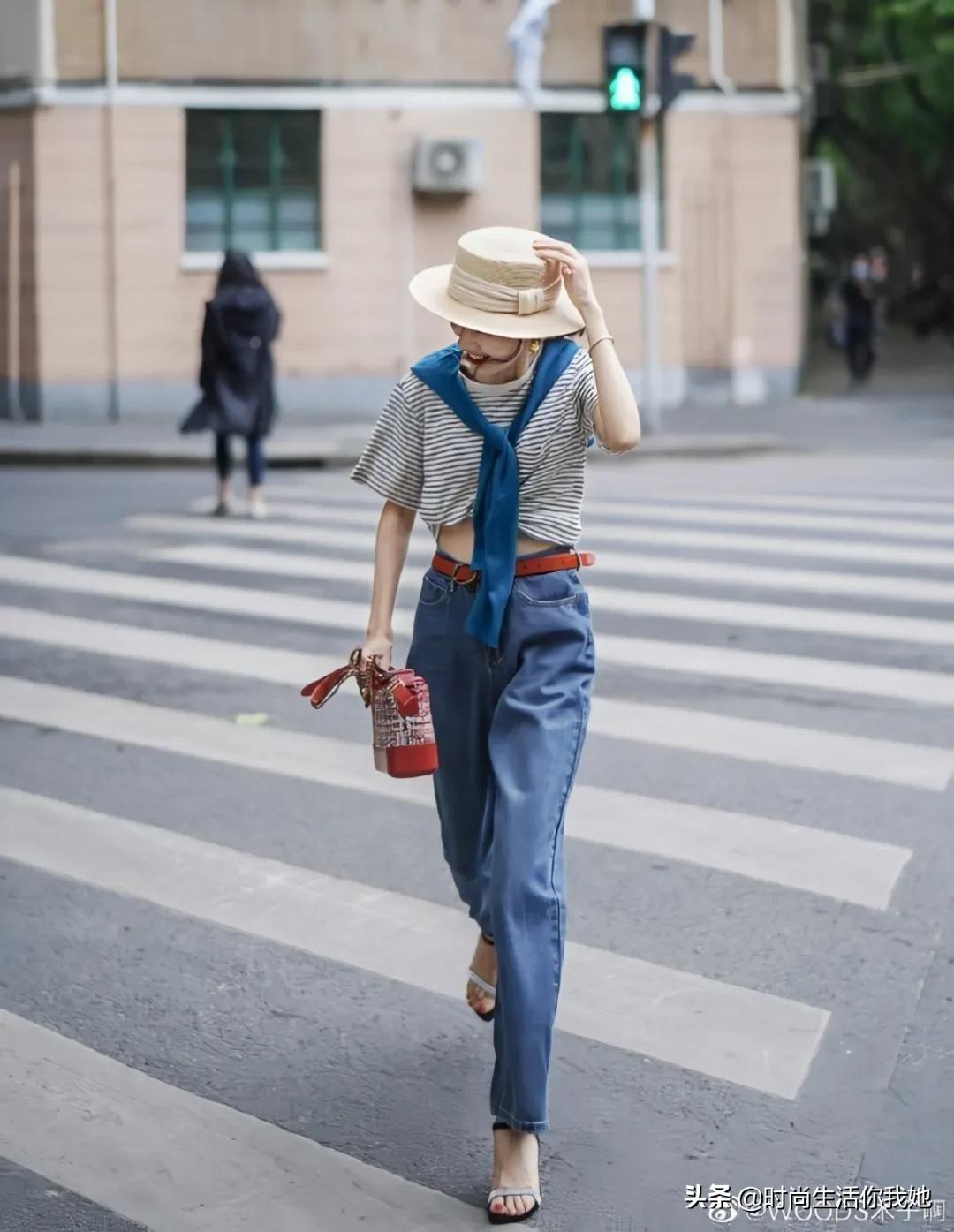 小个子穿搭145-150高腰裤子,小个子穿搭150高腰上衣