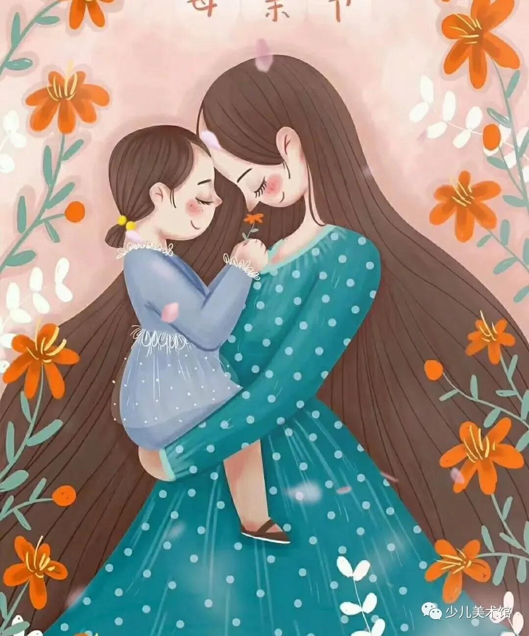 母亲节创意绘画简单素材,幼儿园大班母亲节绘画简单又漂亮