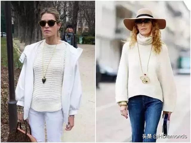 多种戴法的毛衣链,毛衣链戴多长好看