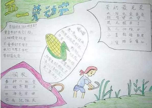 五一劳动节手抄报模板打印带文字,五一劳动节手抄报简单又好看打印