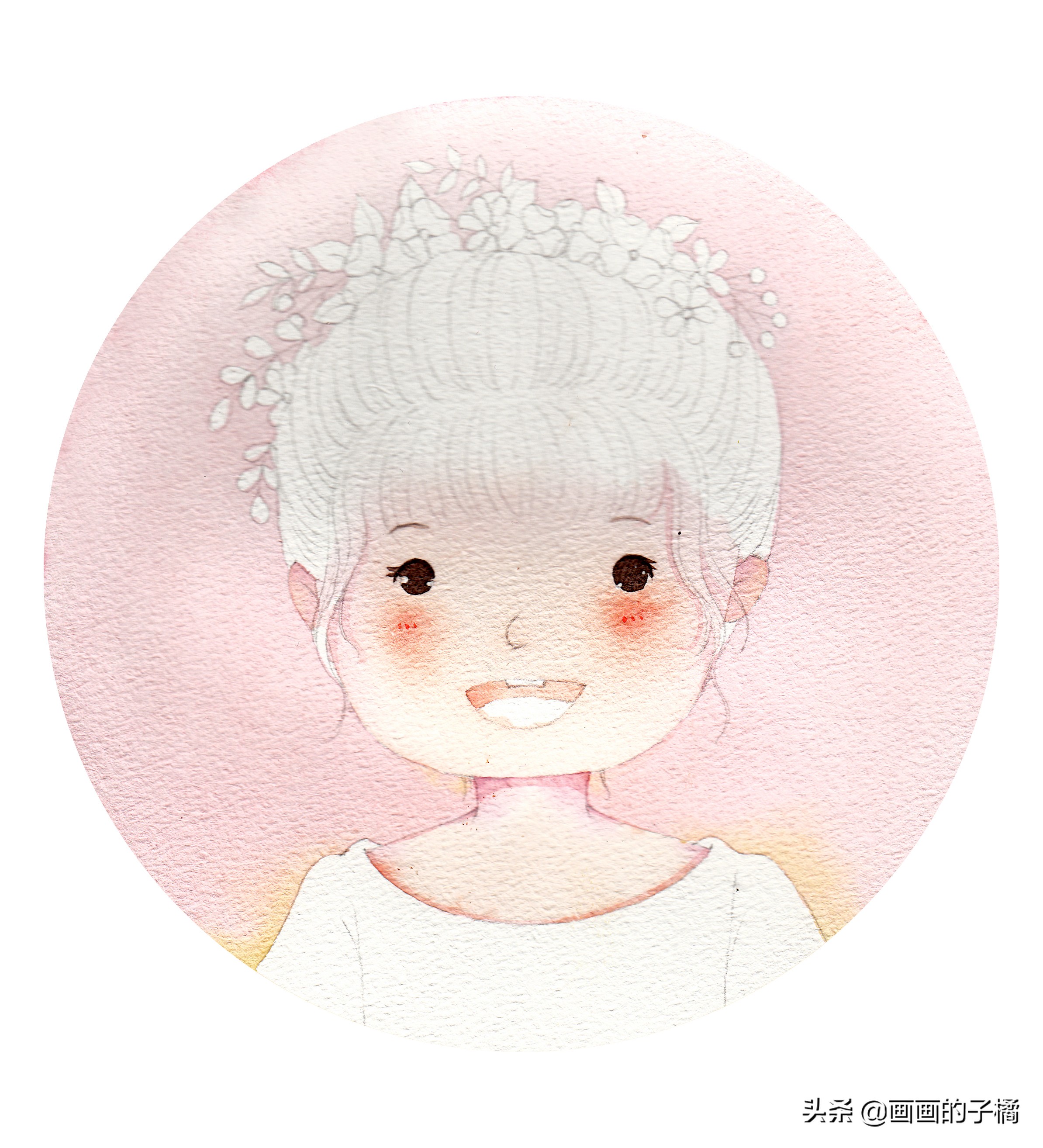 高清唯美手绘头像水彩,水彩画头像画法技巧