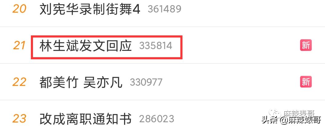 林生斌微博最新情况今日,林生斌重申难度有多大